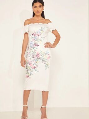 Ted Baker Trixiiy Pergola Floral Off the Shoulder Sheath Dress Ted's  4 or US 12